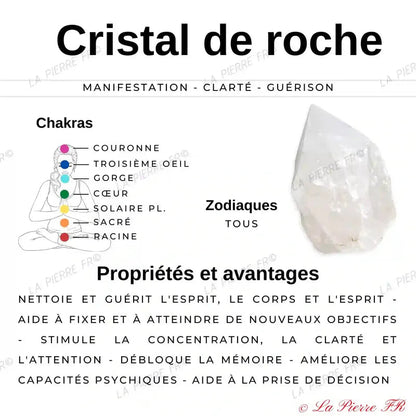 Collier en Cristal de Roche - La Pierre FR