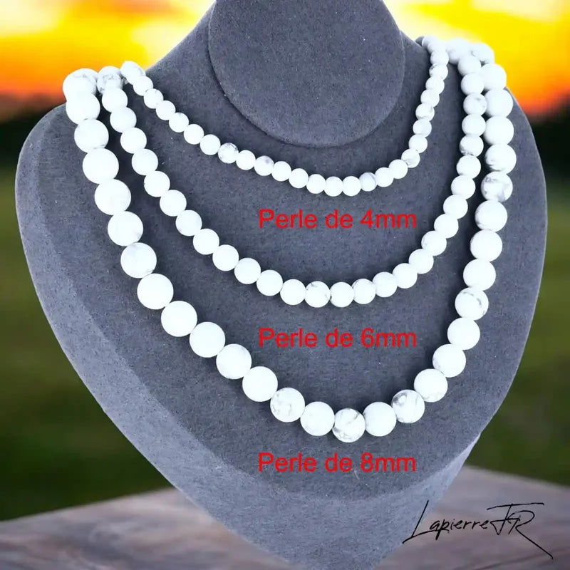 Collier en Howlite - La Pierre FR