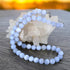 Collier en agate dentelle bleue - La Pierre FR