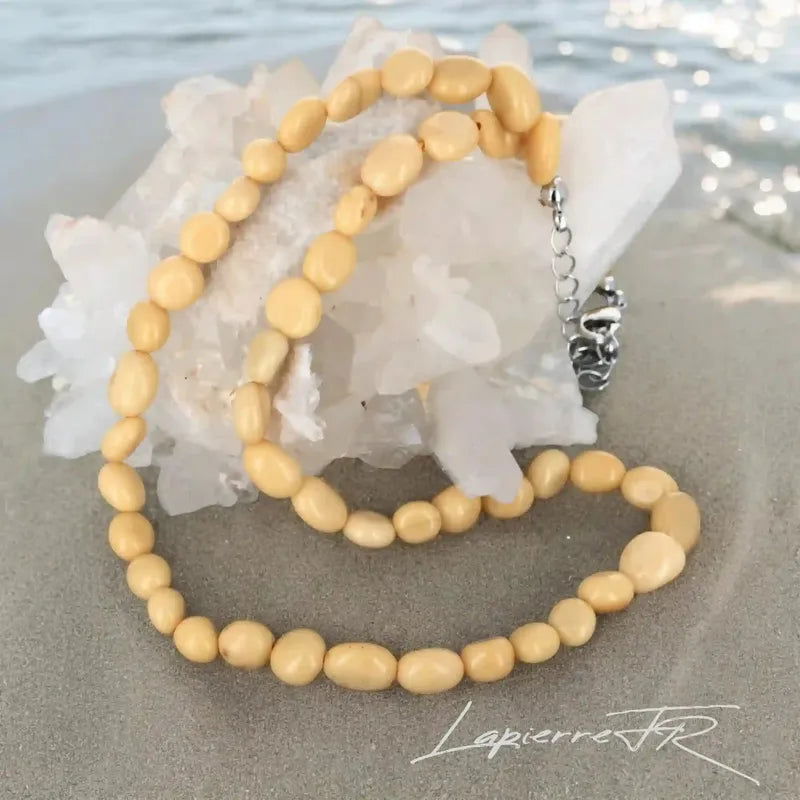 Collier pierres naturelles en Calcite orange - La Pierre FR