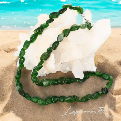 Collier pierres naturelles en Diopside - La Pierre FR