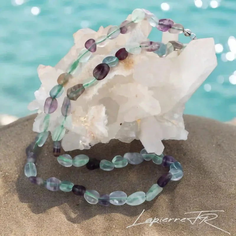 Collier pierres naturelles en Fluorite - La Pierre FR