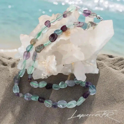 Collier pierres naturelles en Fluorite - La Pierre FR