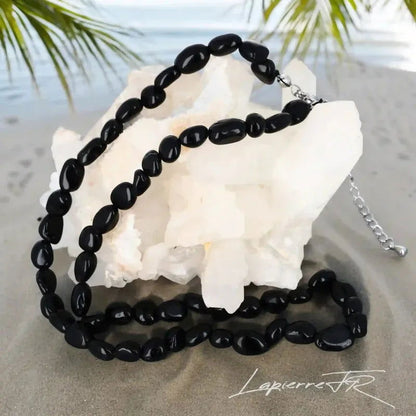 Collier pierres naturelles en Obsidienne Œil Céleste - La Pierre FR