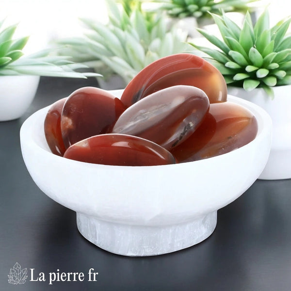 Cornaline en galet plat - Pierre Estime de Soi