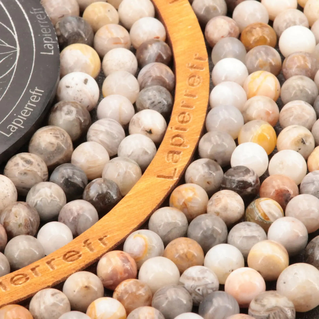 Fil de perles Agate Bambou naturelle ronde 4mm 6mm 8mm 10mm | Perle pierre naturelle | Gemmes | Qualité AA+