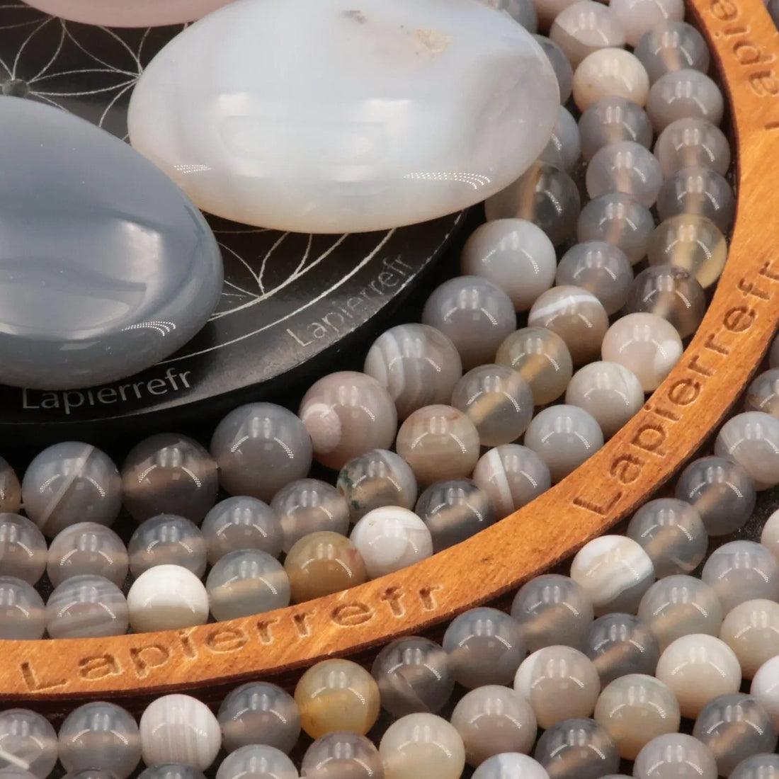 Fil de perles Agate perse ronde 6mm 8mm 10mm | Perle pierre naturelle | Gemmes | Qualité AA+