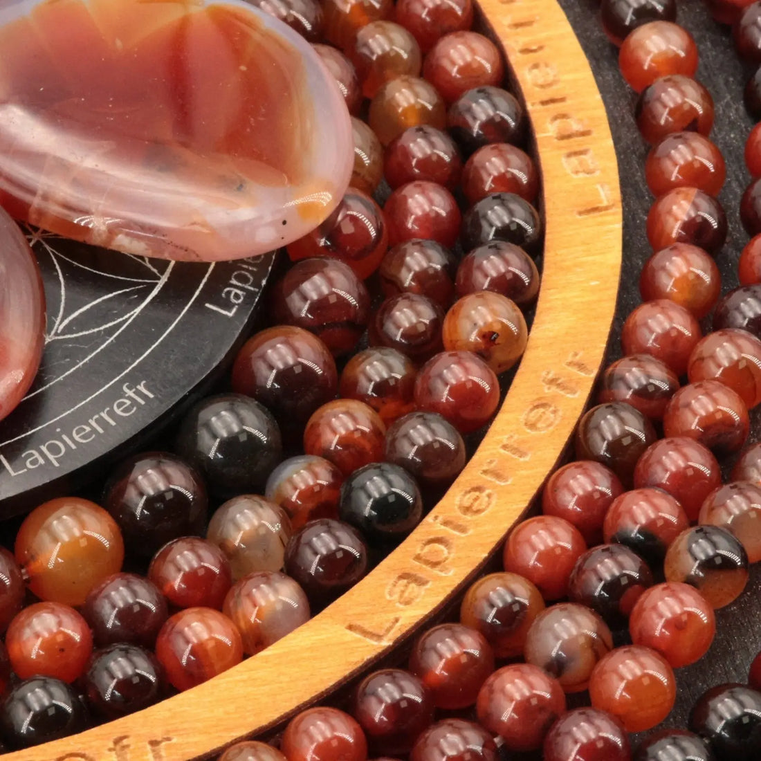 Fil de perles Agate rubanée ronde 4mm 6mm  8mm 10mm | Perle pierre naturelle ronde | Gemmes | Qualité AAA