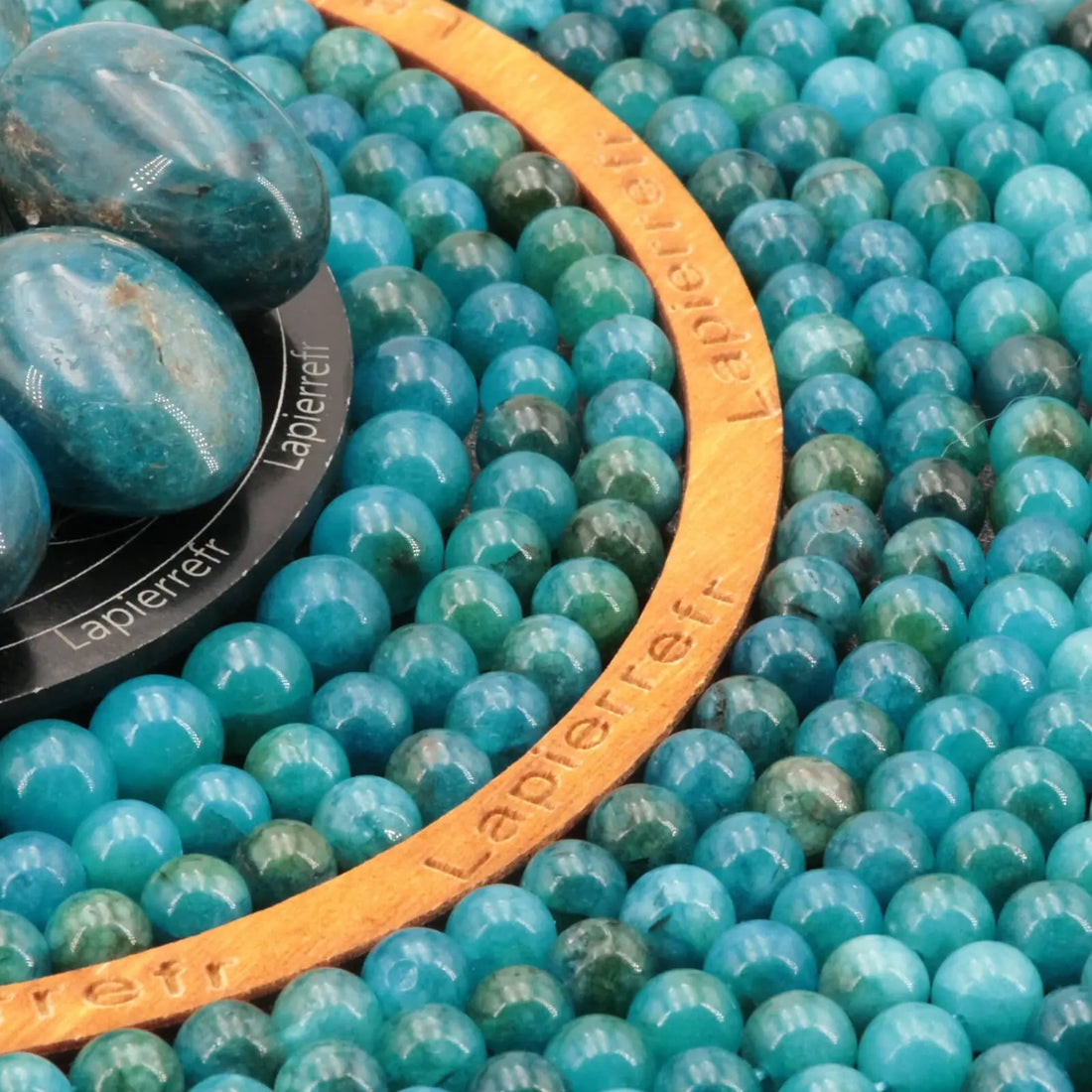 Fil de perles Apatite bleue naturelle ronde 6mm 8mm 10mm | Perle pierre naturelle | Gemmes | Qualité AA+