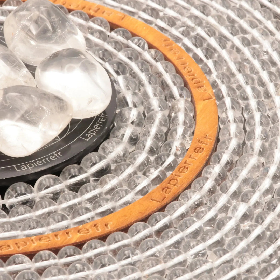 Fil de perles Cristal de Roche avec inclusions ronde 4mm 6mm 8mm 10mm | Perle pierre naturelle ronde et lisse | Gemmes La Pierre FR