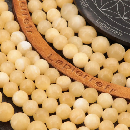 Fil de perles Jade jaune naturelle ronde 6mm 8mm 10mm | Perle pierre naturelle | Gemmes | Qualité AAA