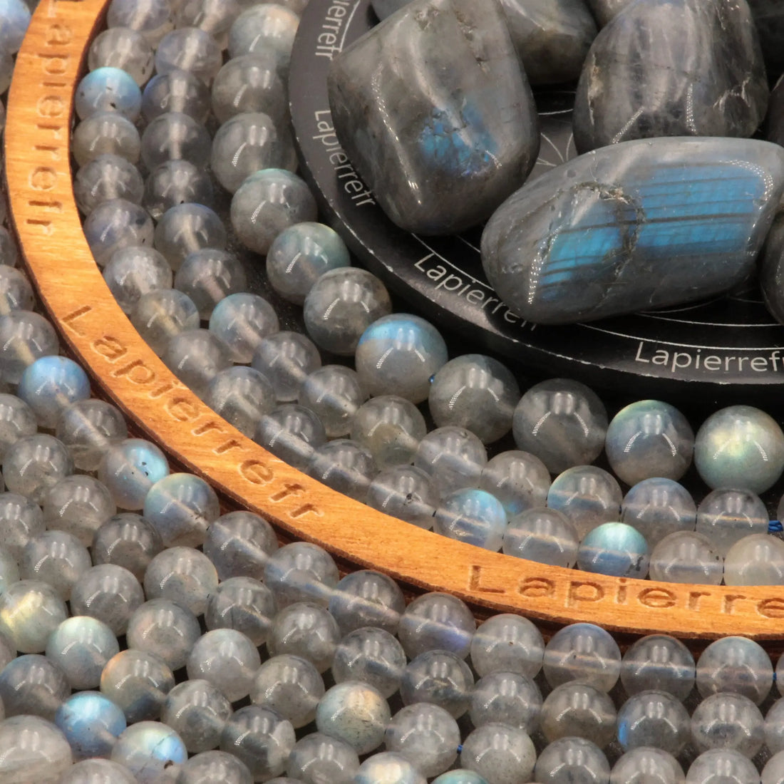 Fil de perles Labradorite bleue ronde 4mm 6mm 8mm 10mm | Perle pierre naturelle ronde et lisse | Gemmes