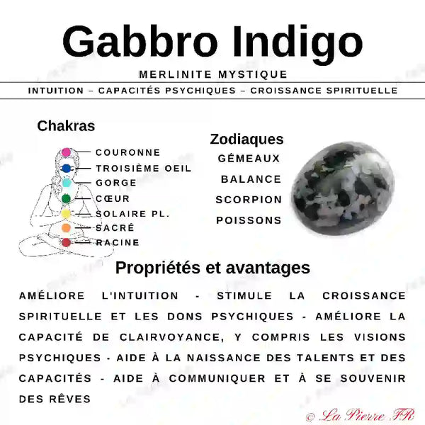 Pierre en Gabbro Merlinite - Forme libre