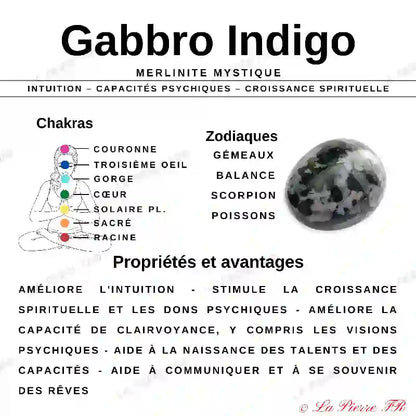 Gabbro - Cœur en pierre naturelle