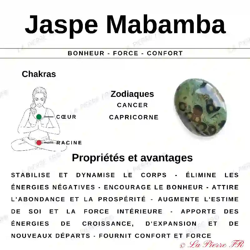 Jaspe Mabamba - Cœur en pierre naturelle