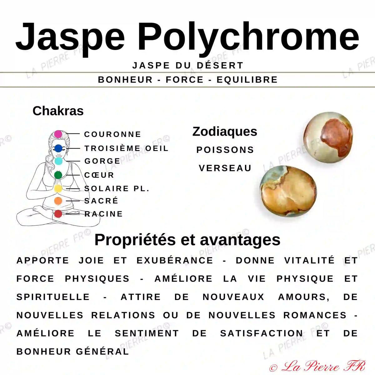 Pierre en Jaspe Impérial à Poser de Forme Flamme Toute Polie