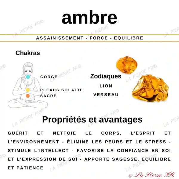 Lot de 5 perles Ambre de la Baltique 100% naturelle, qualité AAA - La Pierre FR