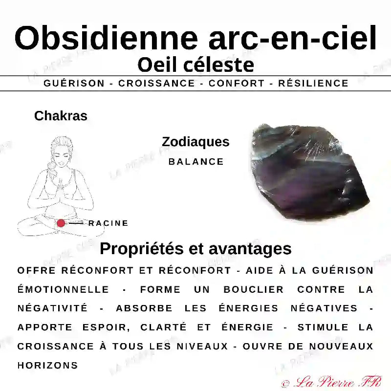 Pierre en Obsidienne Oeil Céleste - Forme libre