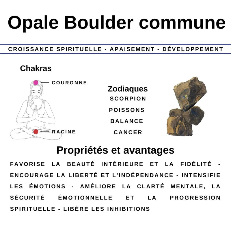 Perles Opale Boulder en pierre naturelle - Qualité AA+