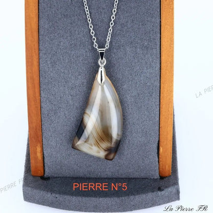 Pendentif Agate Marron du Brésil | Pendentif pierre naturelle - La Pierre FR