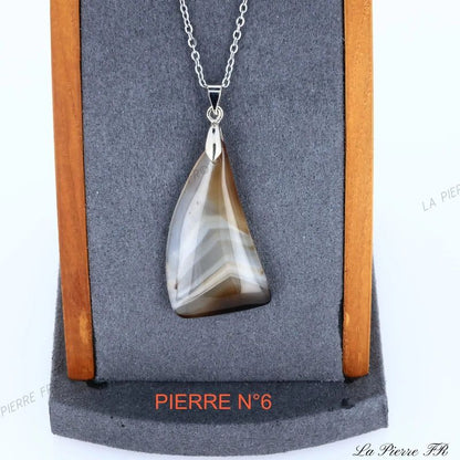 Pendentif Agate Marron du Brésil | Pendentif pierre naturelle - La Pierre FR