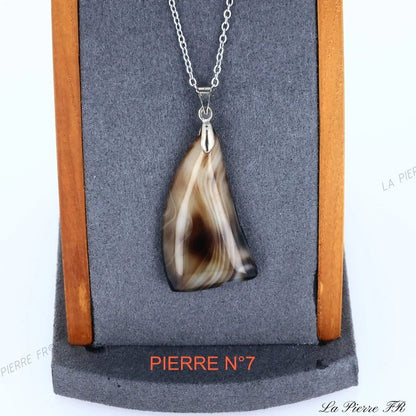 Pendentif Agate Marron du Brésil | Pendentif pierre naturelle - La Pierre FR