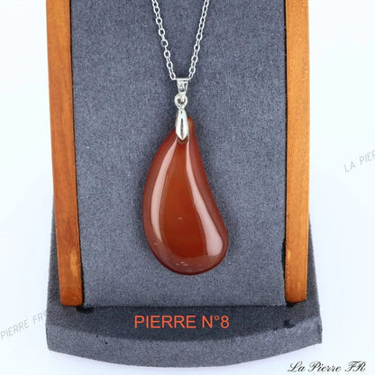 Pendentif Agate rouge du Brésil | Pendentif pierre naturelle - La Pierre FR