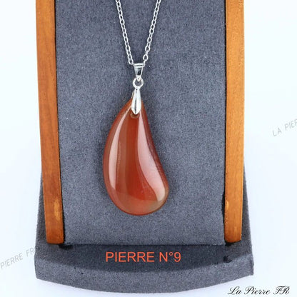 Pendentif Agate rouge du Brésil | Pendentif pierre naturelle - La Pierre FR