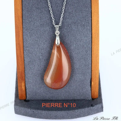 Pendentif Agate rouge du Brésil | Pendentif pierre naturelle - La Pierre FR