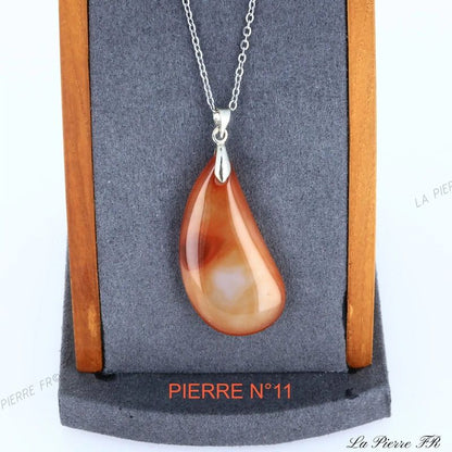 Pendentif Agate rouge du Brésil | Pendentif pierre naturelle - La Pierre FR