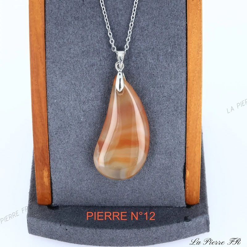 Pendentif Agate rouge du Brésil | Pendentif pierre naturelle - La Pierre FR