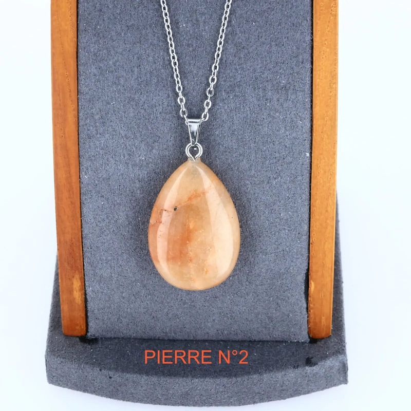 Pendentif Aventurine orange | Pendentif pierre naturelle - La Pierre FR