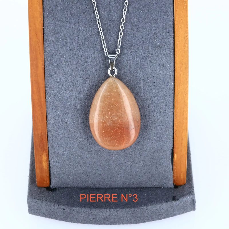 Pendentif Aventurine orange | Pendentif pierre naturelle - La Pierre FR