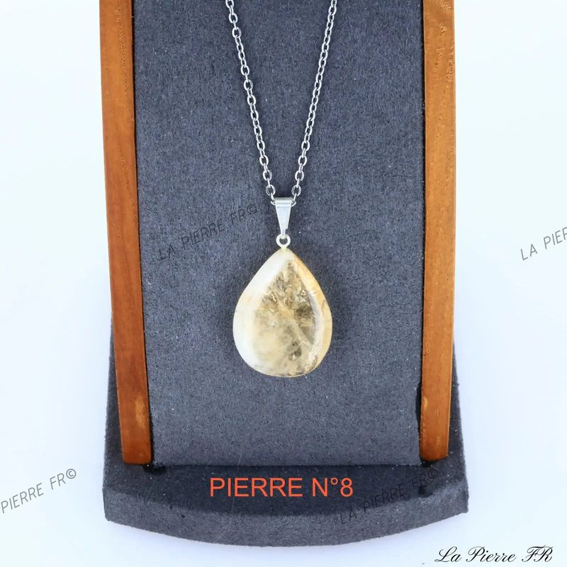 Pendentif Citrine du Brésil en pierre naturelle - La Pierre FR