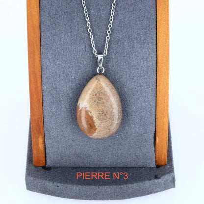 Pendentif Jaspe Paysage | Pendentif pierre naturelle - La Pierre FR