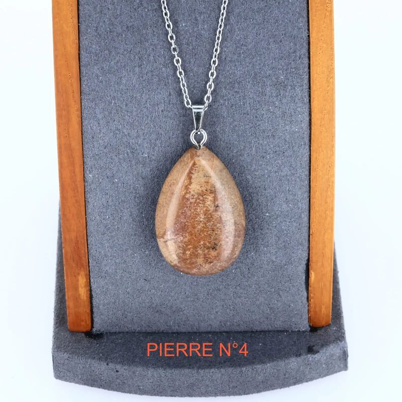 Pendentif Jaspe Paysage | Pendentif pierre naturelle - La Pierre FR