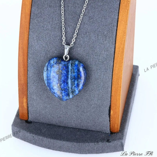 Pendentif Lapis Lazuli | Pendentif cœur en pierre - La Pierre FR
