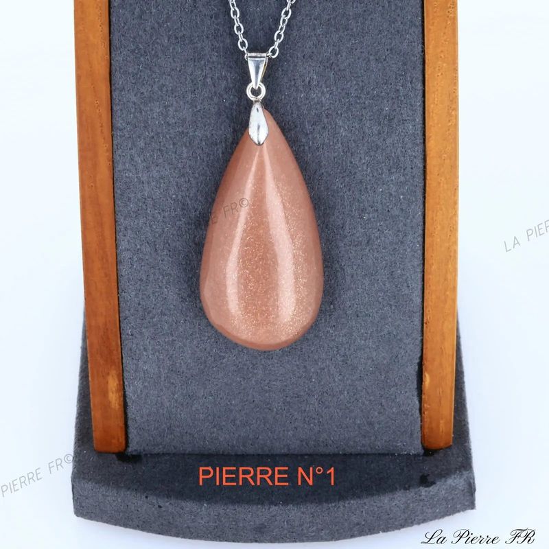 Pendentif Pierre de Soleil naturelle - La Pierre FR