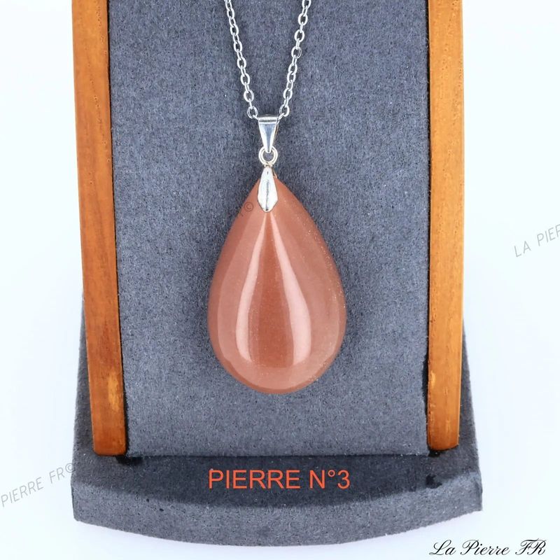 Pendentif Pierre de Soleil naturelle - La Pierre FR