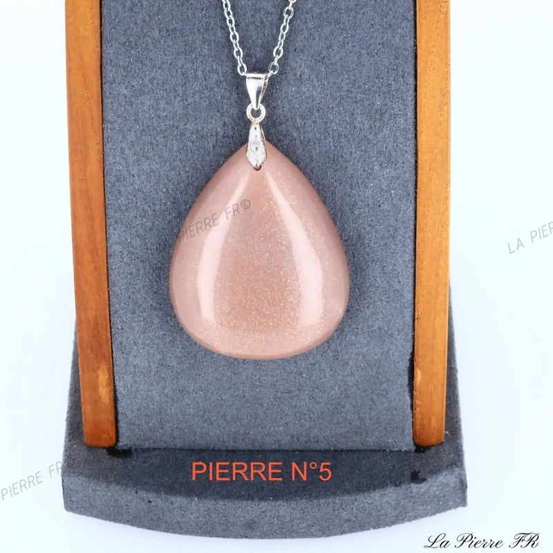 Pendentif Pierre de Soleil naturelle - La Pierre FR