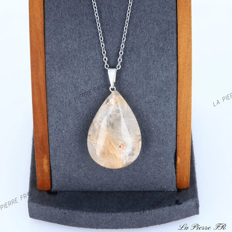 Pendentif Quartz Rutile | Pendentif en pierre naturelle - La Pierre FR