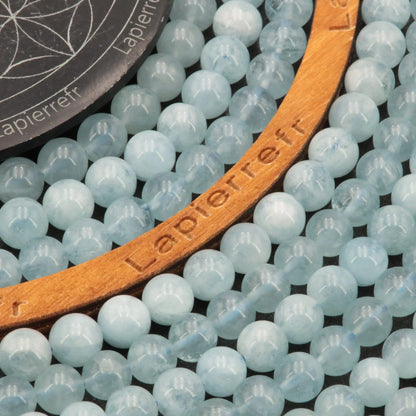 Perles Aigue Marine du Brésil naturelle 6mm 8mm | Perle pierre naturelle