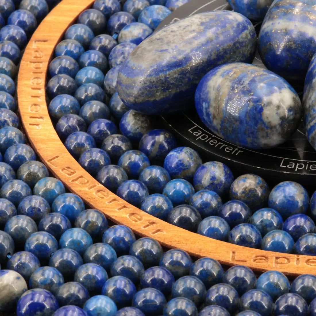 Perles Lapis Lazuli ronde et lisse 4mm 6mm 8mm 10mm