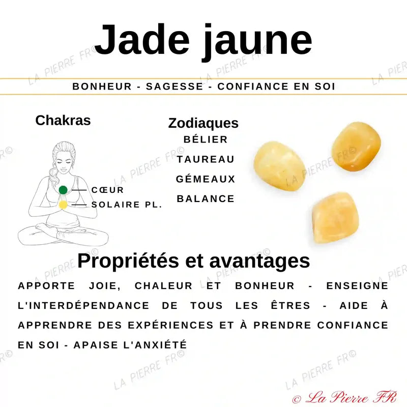 Perles Heishi naturelle en Jade jaune 4mm - La Pierre FR