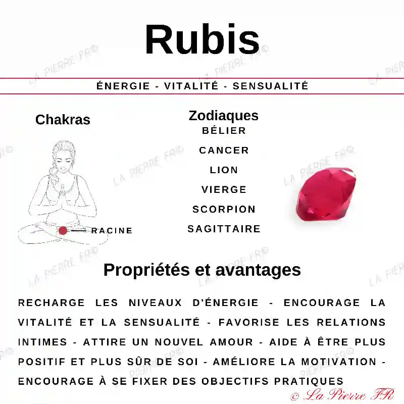 Bague en Rubis en argent rhodié (Luxuria)