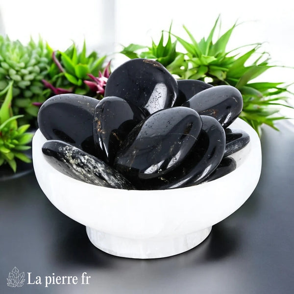 Tourmaline Noire en galet plat - Pierre Contre la Fatigue