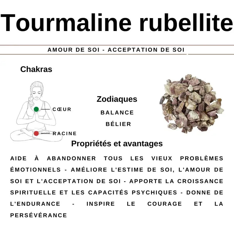 Pierre en Tourmaline Rubellite - Forme libre