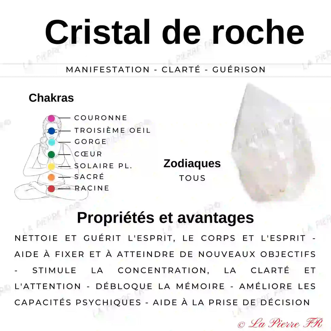 Collier pierres naturelles en Cristal de Roche