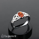 Bague ambre véritable en argent pour femme - La Pierre Fr