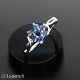 Bague en pierre de Saphir Bleu facettée 